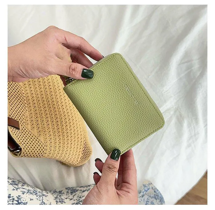 2025新款女士拉链大容量便携硬币收纳包时尚小清新韩系证件零钱包