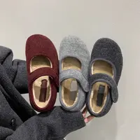4CM内增高秋冬款配裙子保暖加绒玛丽珍鞋毛毛鞋软底单鞋女鞋棉鞋