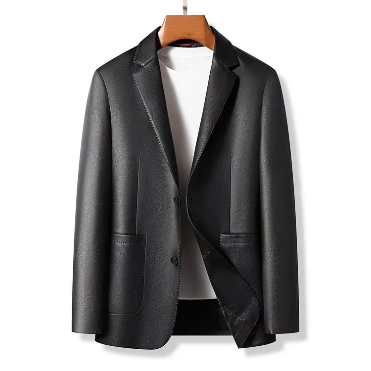 【法国轻奢★VALENTNO】男士轻奢秋季休闲风时尚百搭真皮高定版西装