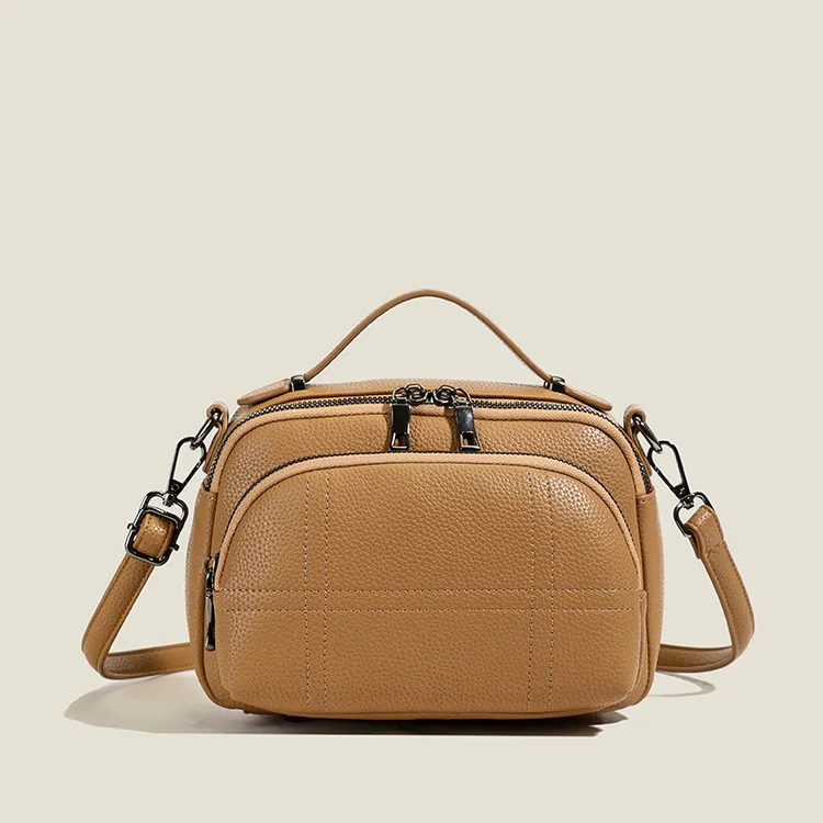 多层款纯色欧美风斜挎包女士手袋相机包韩版潮流百搭软皮单肩包包