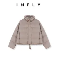 IMFLY 金小金自制女装 90鸭绒羽绒服DYW10357冬日气质立领面包服