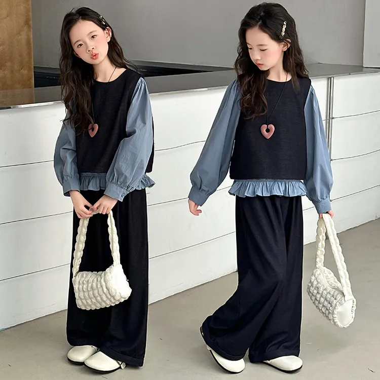 女童春秋款休闲潮款小女孩2025新款中大童网红时髦儿童秋装三件套