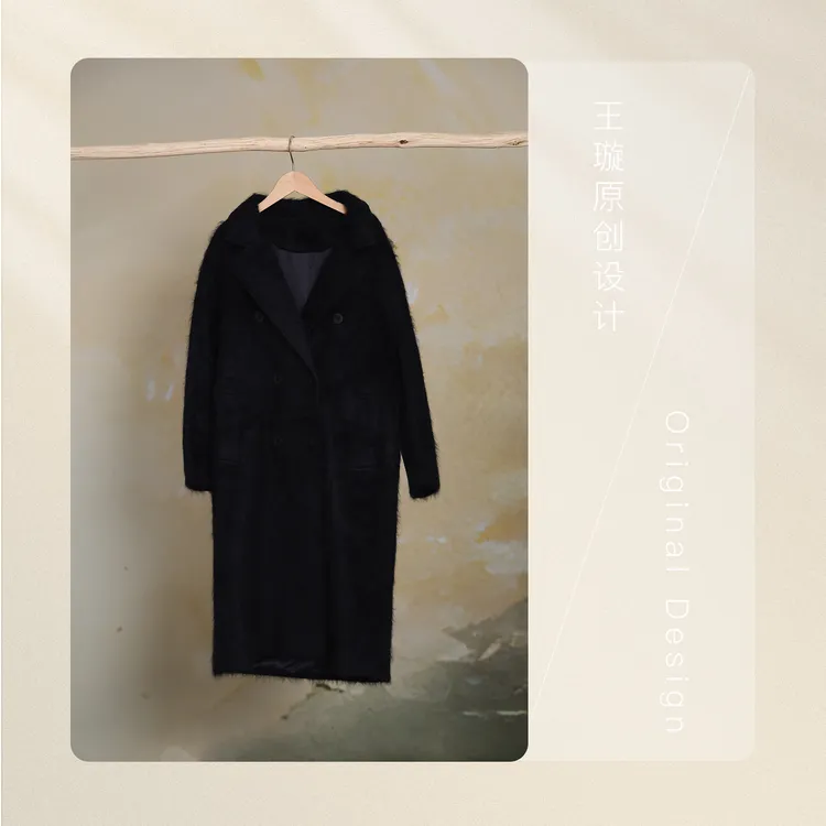 璇之恋·王璇迎雪毛呢大衣王璇原创设计
