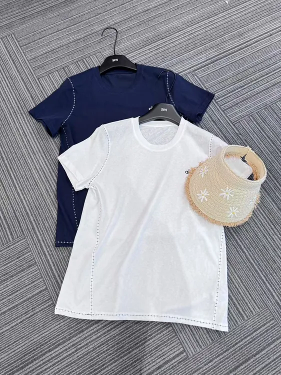 熙薇【风吟水岸】2025春季新款时尚休闲气质打底T恤H2414