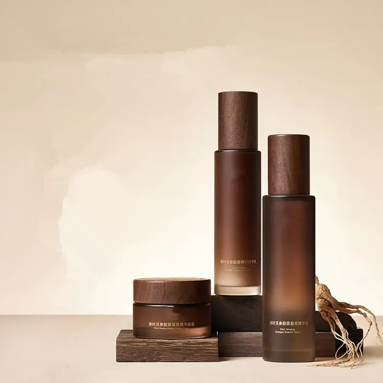 极光山参水乳抗老美白紧致抗皱修护御时灵参胶原弹润精华水乳