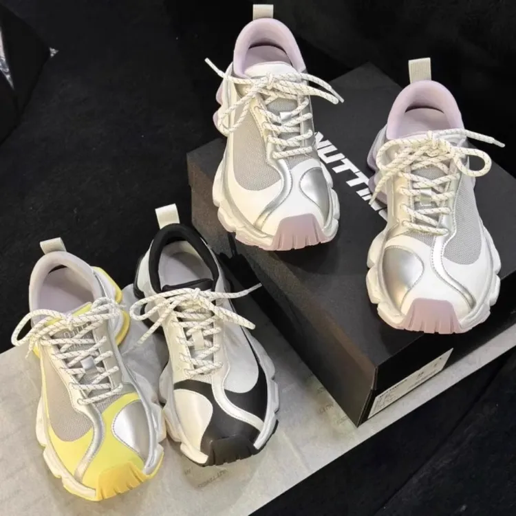 厚底巴黎老爹鞋女2025欧洲站春秋新款网面透气小众个性运动休闲鞋