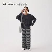 【千颂妮专享】亲嘴猫X蜡笔小新 宽松圆领女士睡衣套装C53689