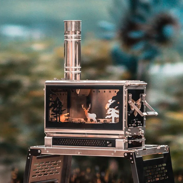 黑固魔立方多功能玩家级户外露营取暖柴火炉帐篷户外取暖