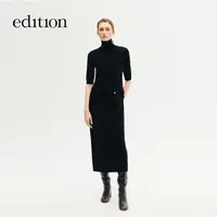 【商场同款】edition2025冬季新款绑结高领针织长裙#EBE4DRS011