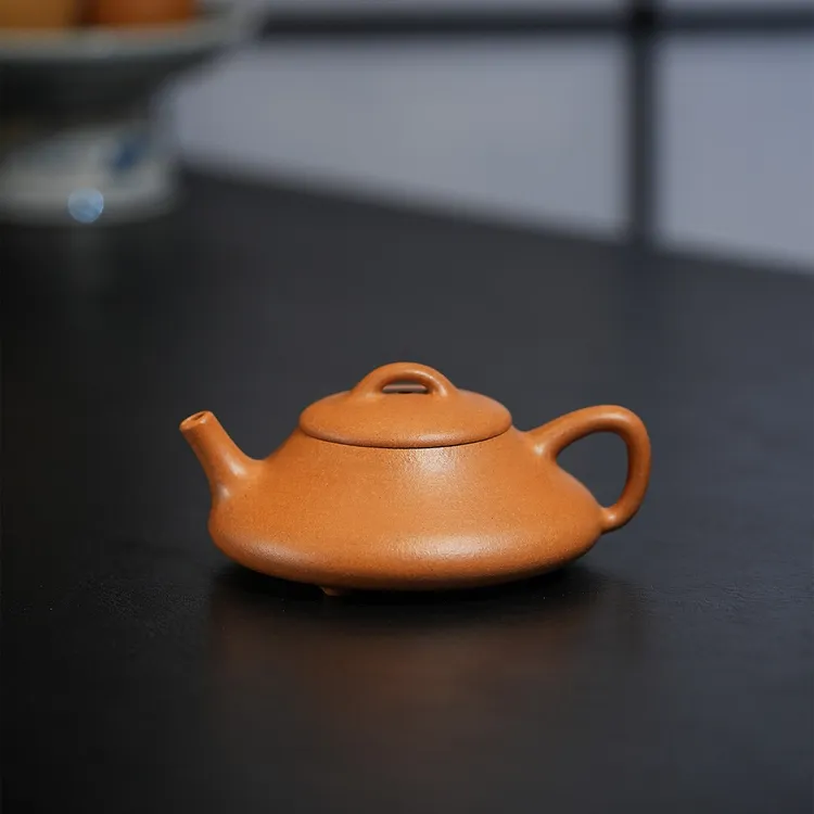 顶蜀澜瓢老宕口黄金段泥150cc纯手工茶具紫砂壶全手工小容量