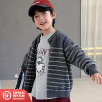 253479儿童秋冬韩版宽松时尚百搭休闲洋气开衫毛衣