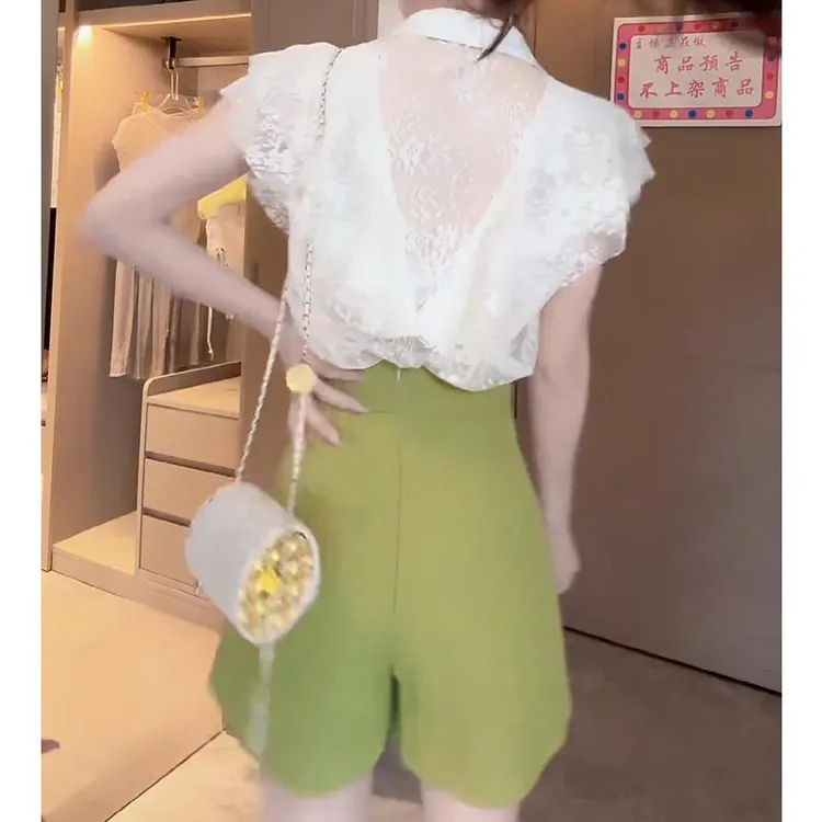 高级感百搭裤子新款设计感爱心双排扣高腰显瘦休闲短裤女2025夏季