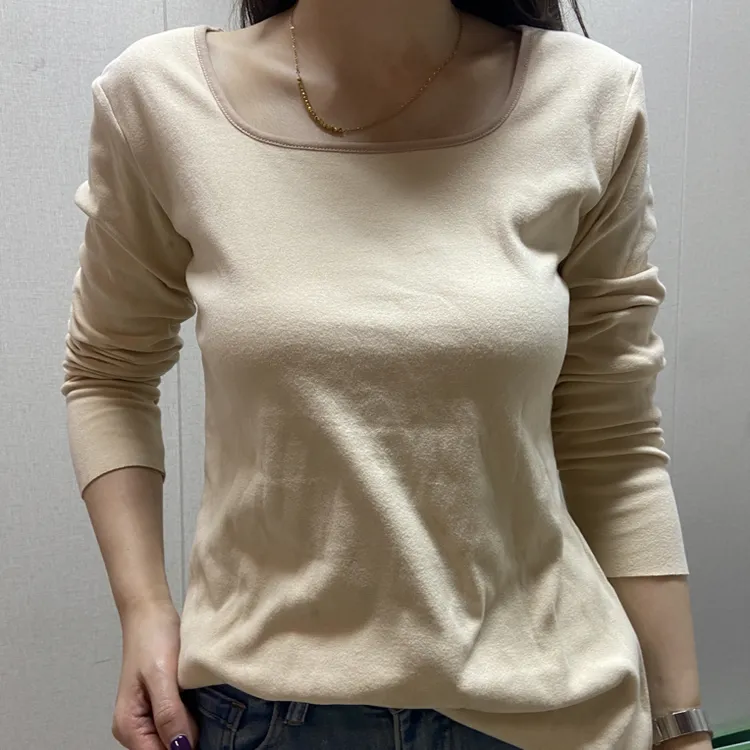 秋冬季秋衣套装德绒方领秋衣秋裤内衣套装纯色保暖