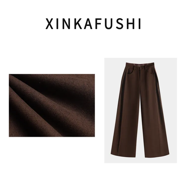 【时髦通勤】秋冬款山羊绒绵羊毛立体剪裁百搭显瘦弯刀休闲裤YN3363