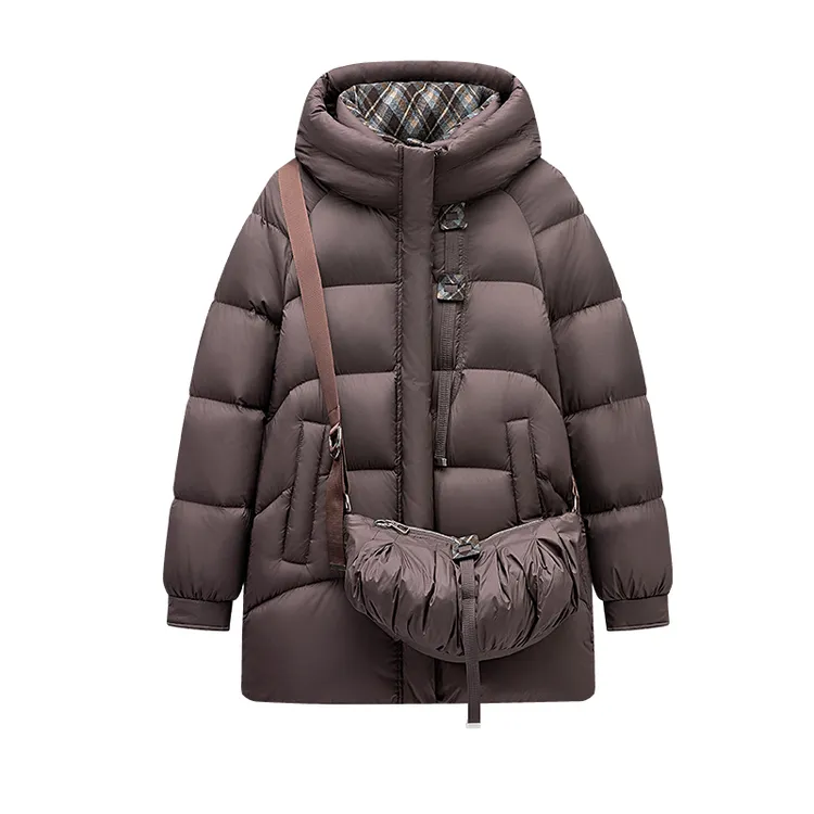 QP【小小专享】新款菱形格连帽羽绒服小挎包款25026/PP01