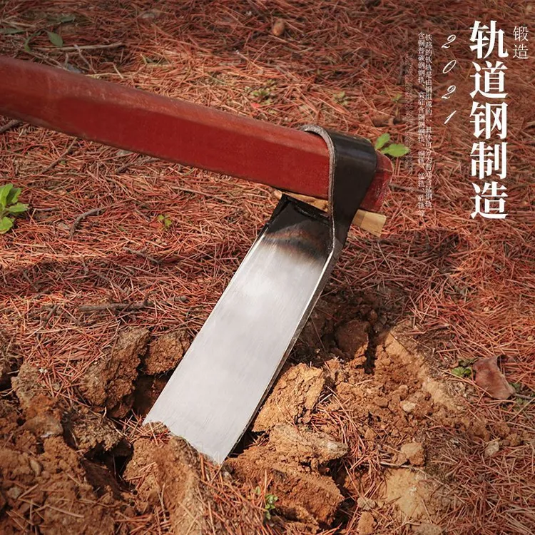 家用锄头除草农具农用工具大全木柄把老式多功能锻打刨地挖笋种菜
