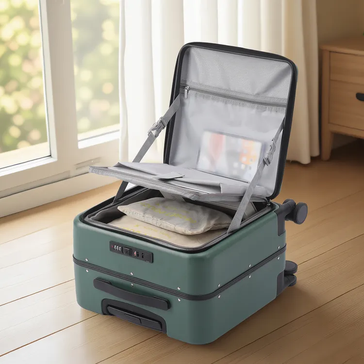 前开盖小行李箱20寸旅游箱男女18寸登机箱拉杆箱男女密码箱小型号