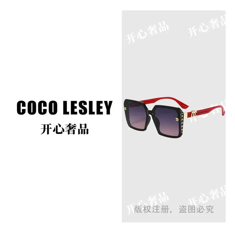 【开心奢品】太阳镜经典方框女墨镜防紫外线防晒镜遮阳气质大脸显瘦