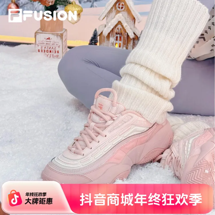 FILA斐乐火焰鞋女鞋男鞋时尚轻便百搭厚底增高老爹鞋休闲鞋流光风