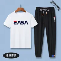 裴乐裴乐儿童夏季冰丝运动套装中大童速干短袖