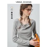 VEGACHANG【优雅新风】针织衫女2025新款秋季气质通勤上衣0300XT