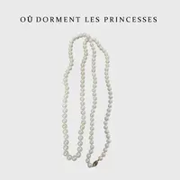 非金属布艺项链 Fen姐|【如梦似幻】气质叠戴长款珍珠毛衣链2021432