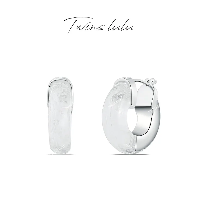 TWINS LULU 流光风 秋上新 轻奢气质时尚拼接圈圈耳环TSL1901