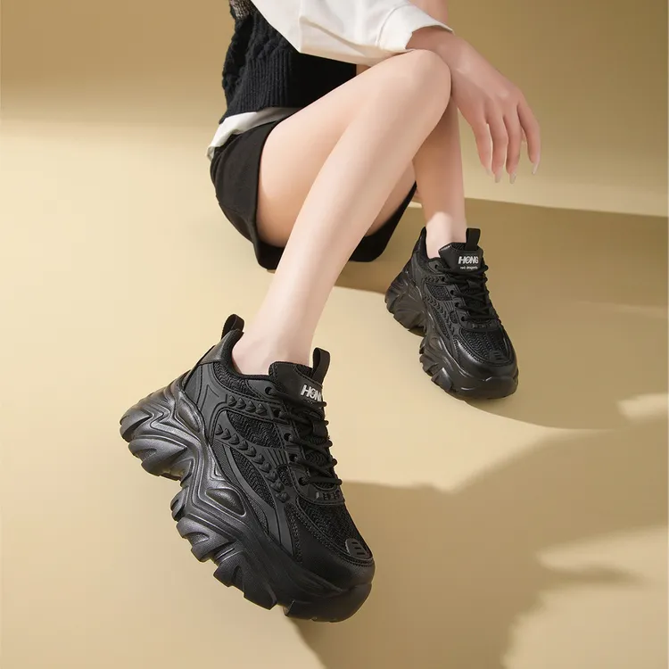 玛古芭厚底老爹鞋女春夏季新款休闲风运动鞋百搭内增高小个子女鞋