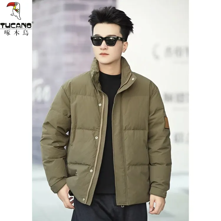 TUCANO/啄木鳥冬季男士高级暗纹短款防风百搭保暖面包服羽绒服