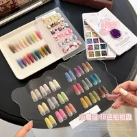 悠梨18色小蘑菇拍拍盘2025拍拍彩绘胶免洗渐变转印莫兰迪甲油胶