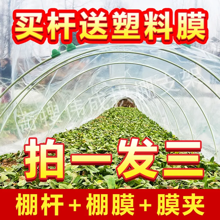 【拍杆子配膜配膜夹】蔬菜拱棚支架育苗棚保温棚暖棚玻璃纤维棒条