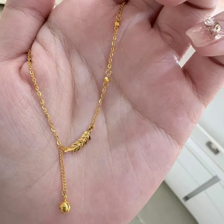 Chow Tai Seng/周大生足金小羽毛流苏套链