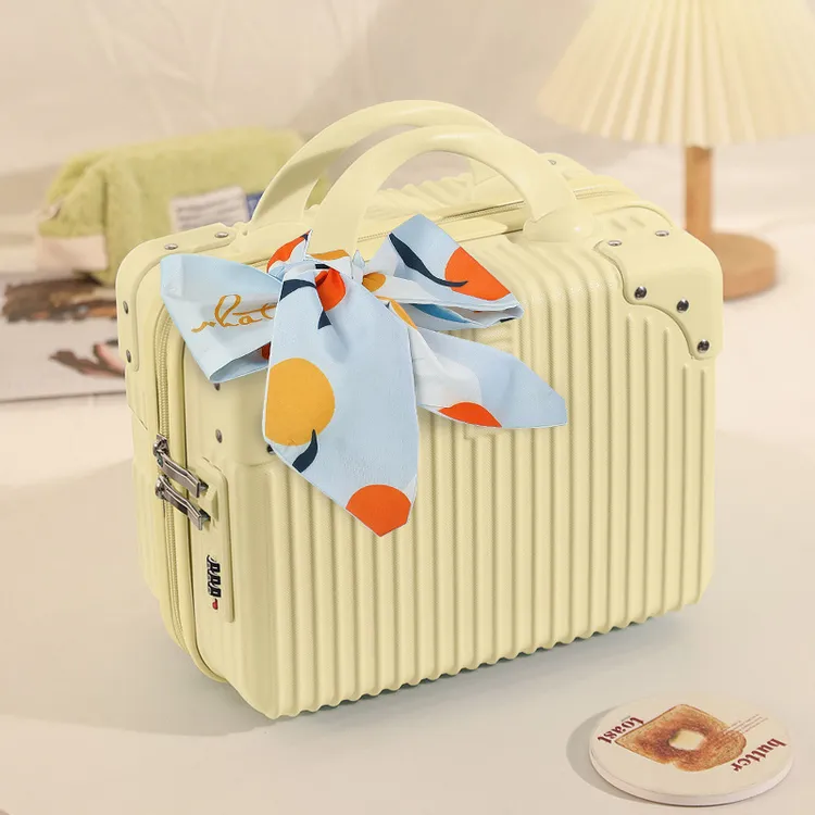 行李箱女14寸登机箱手提箱子化妆包小型旅行密码皮箱子男结实耐用