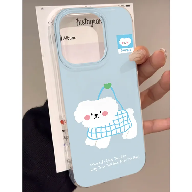 奥菲顿韩风网格袋修勾适用iPhone16大孔手机壳华为vivo小米oppo套