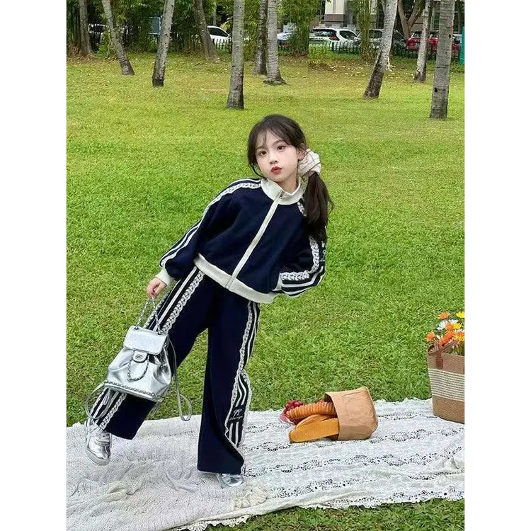 女童春秋运动套装儿童洋气时髦网红时尚炸街休闲宽松韩版儿童服装