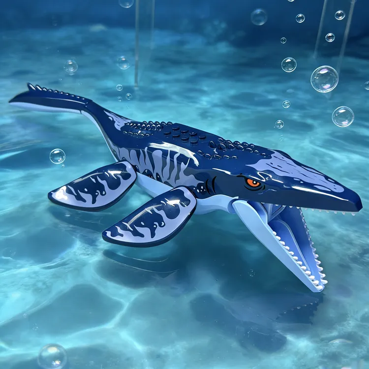 大号沧龙模型恐龙手办摆件棘背龙翼龙腕龙暴虐龙机甲拼装积木玩具