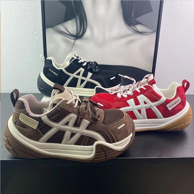 爆款德训鞋女2025秋季新款百搭镂空防滑网面透气运动休闲鞋阿甘鞋