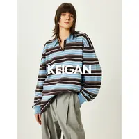 KEIGAN/开间德国BIELLA可水洗羊毛肌理圆领POLO领针织衫早秋穿搭