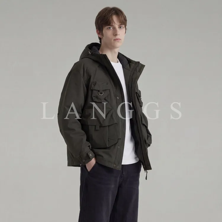  LANGGS&浪叔 26冬季户外山系工装可拆卸两件套羽绒服-8872