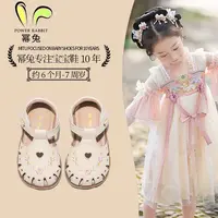幂兔女宝宝凉鞋夏季软底透气女童鞋子小清新碎花小童公主鞋学步鞋