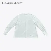 LUCASEMILYLOUIE欢姐0220后中缝补丁T圆领长袖打底T恤2511038