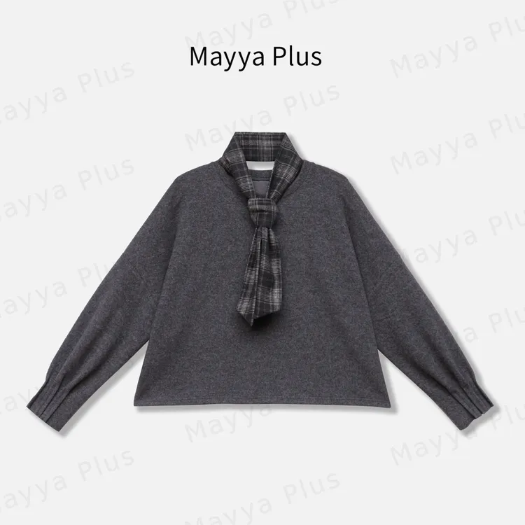 【慵懒主义】Mayya Plus麦芽定制气质显瘦流光风针织T恤女32546586