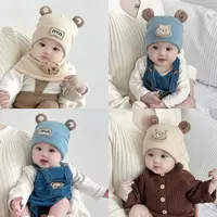 婴儿帽子秋冬季新生儿毛线帽胎帽宝宝保暖婴幼儿月龄可爱冬天帽子