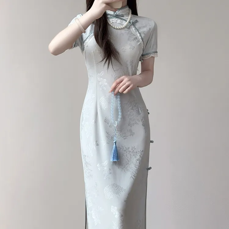 汀玥苓旗袍2025新款春夏国风少女年轻款连衣裙新中式改良修身日常