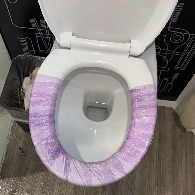 暗夜紫小卷芯缠绕膜一次性隔离膜隔污膜不留胶保护膜酒店马桶专用