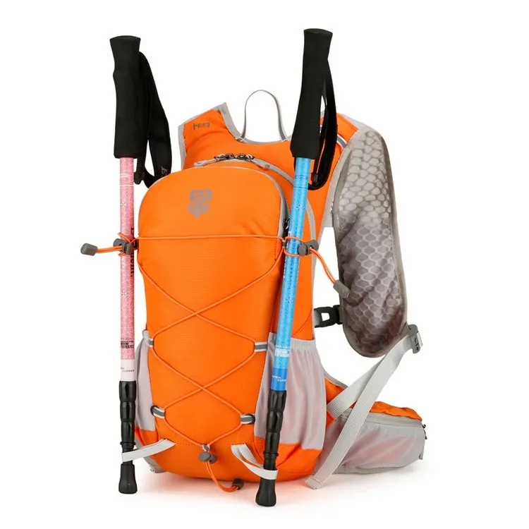 骑行登山包透气编织树脂网状车缝线双肩背包休闲户外运动防泼水