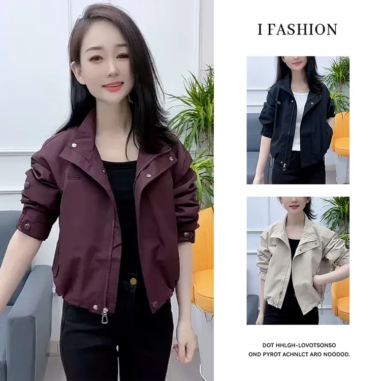 小个子高级感夹克短外套女2025秋季新款时尚洋气减龄拉链上衣潮