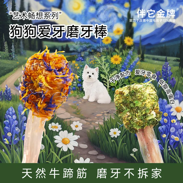 伴它金牌爱牙磨牙棒草本牛筋耐咬草本磨牙棒狗狗耐咬奖励狗狗零食