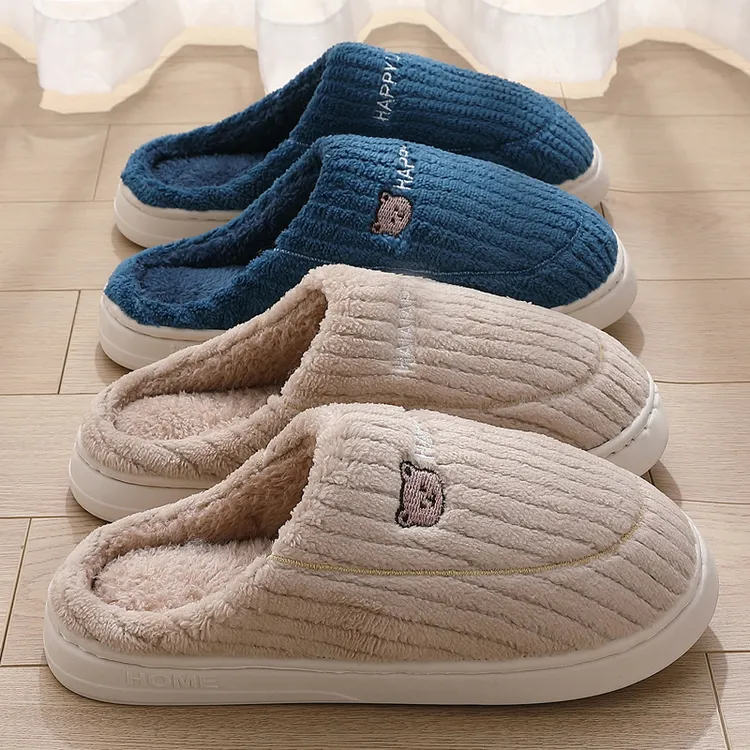 猫力2025新款棉拖鞋女士卡通居家室内防滑保暖毛绒秋冬季情侣拖鞋