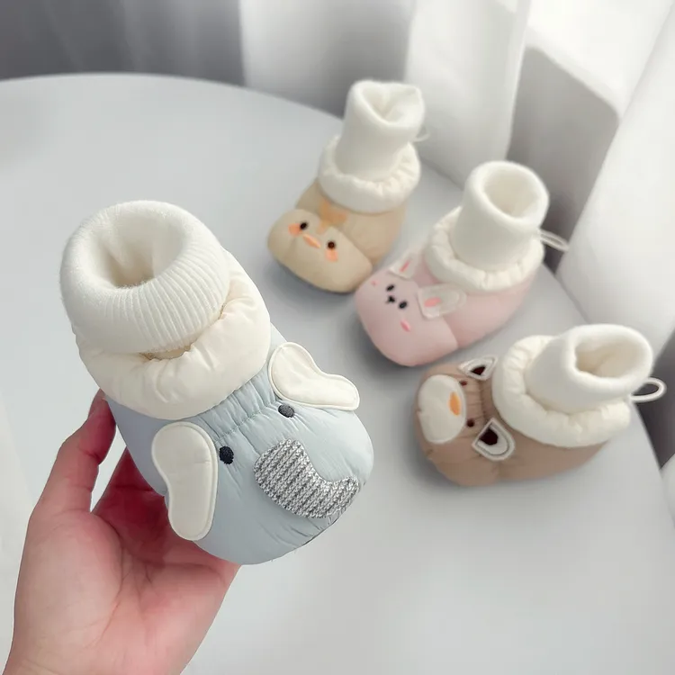冬季款加绒鞋男女宝宝0-12个月软底防滑防掉婴幼儿步前鞋